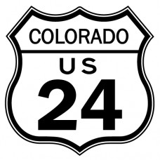 US Highway 24 - Colorado Reflective Decal